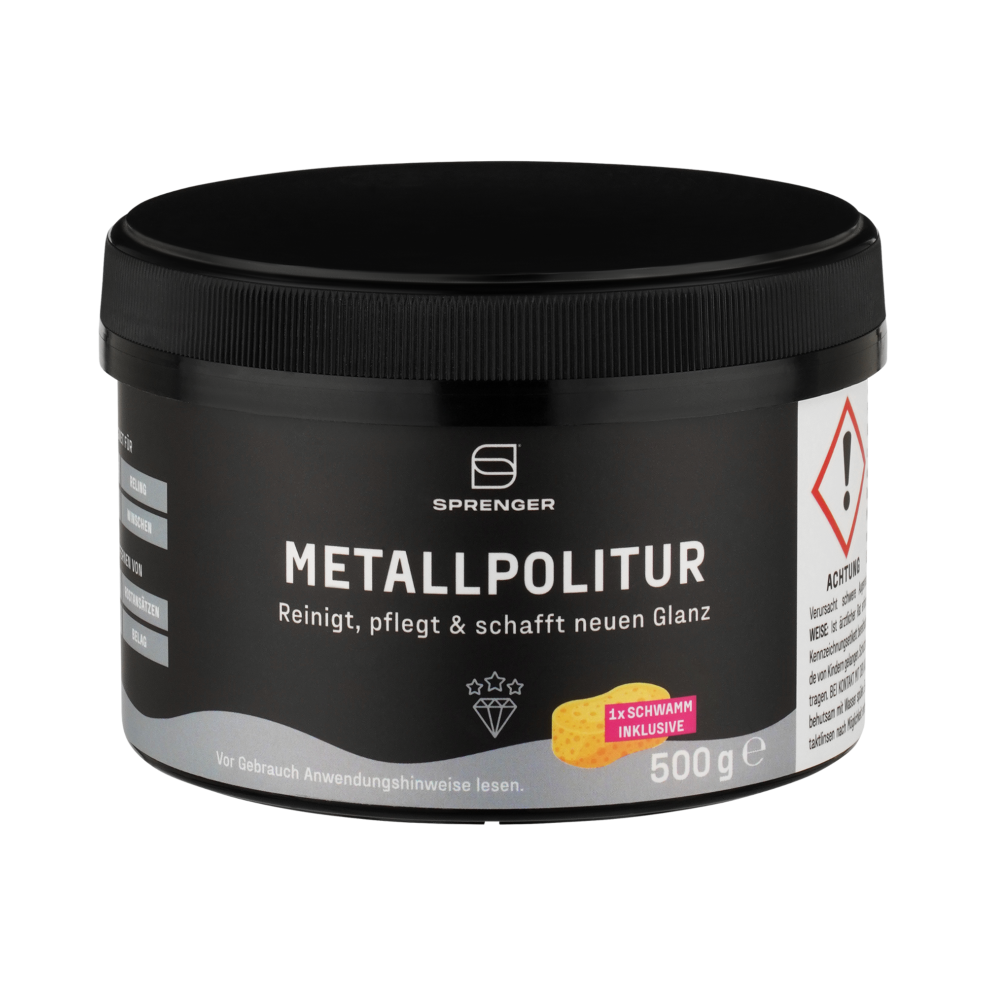 Sprenger Metallpolitur inkl. Schwamm, 500g