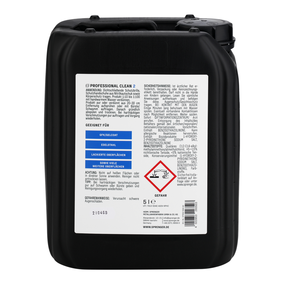 Sprenger Professional Clean 2, 5l