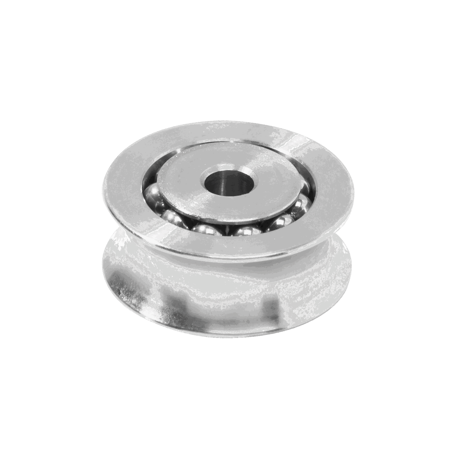 Seilrolle Kugellager 8 mm, Edelstahl rostfrei