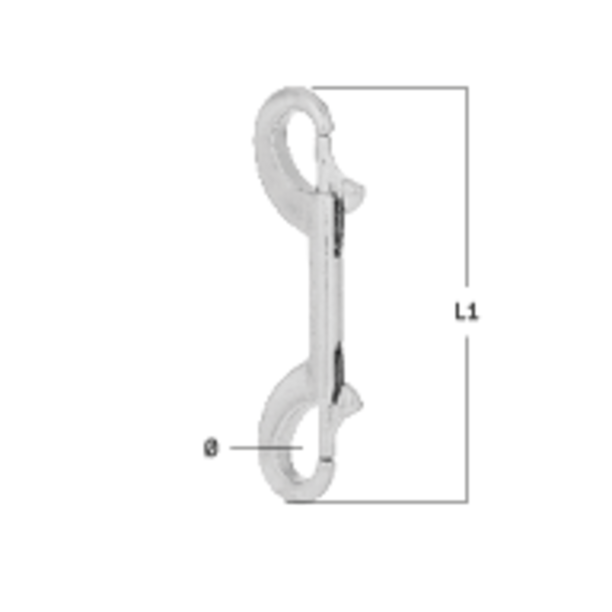 Doppel-Karabinerhaken - Edelstahl rostfrei, 105 mm