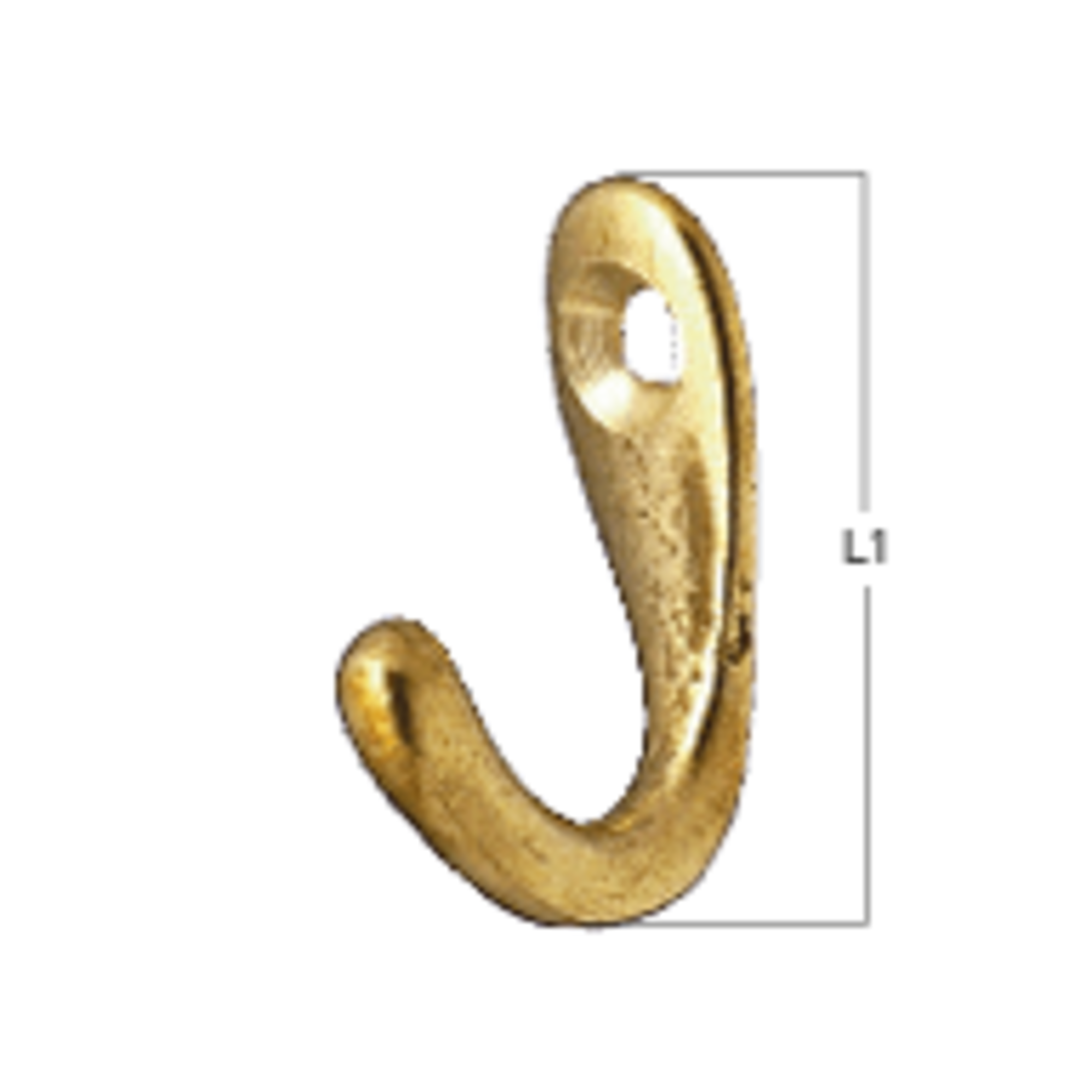 Haken - Messing, 38 mm