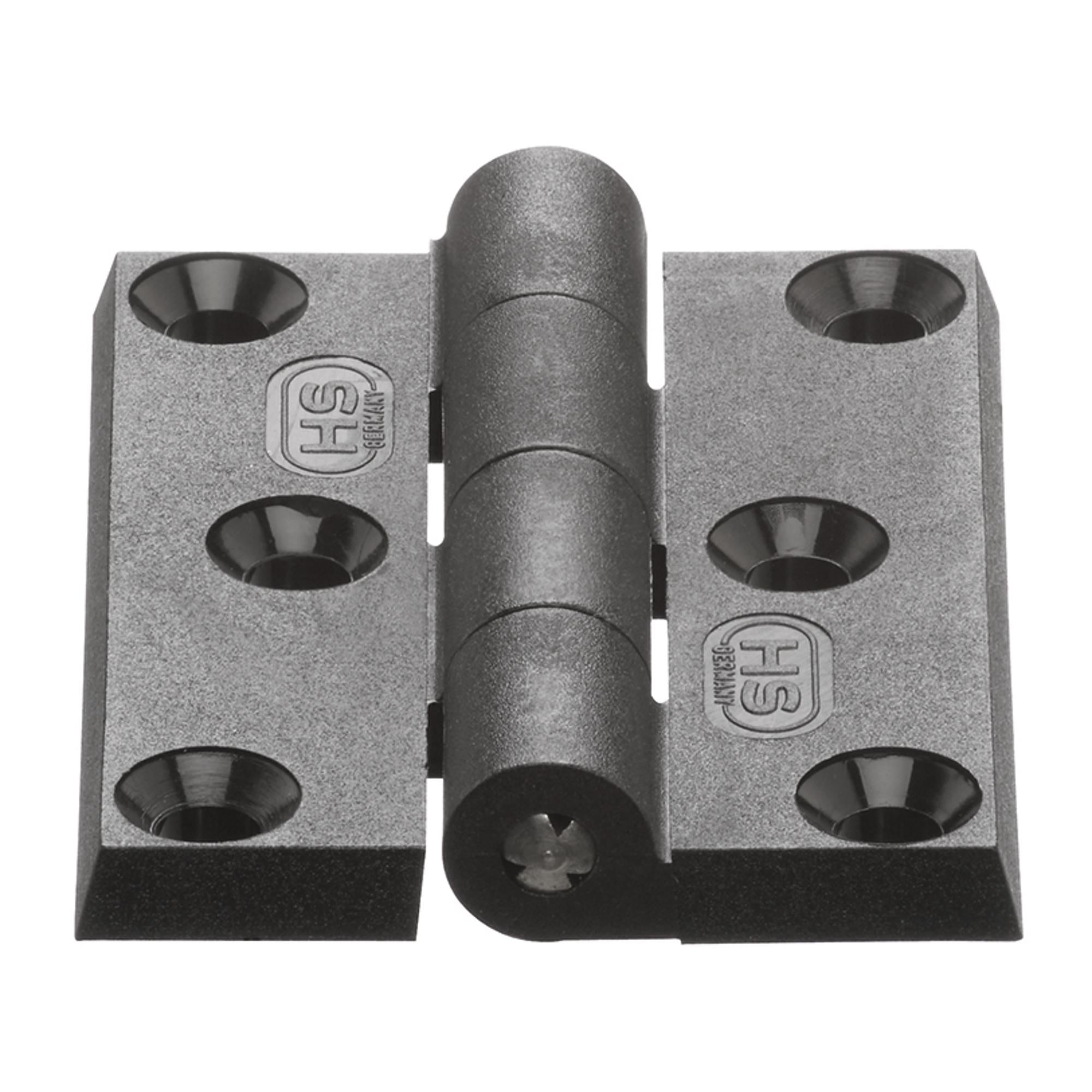 Scharnier 6 Bohrungen - Kunststoff, 50 x 65 mm