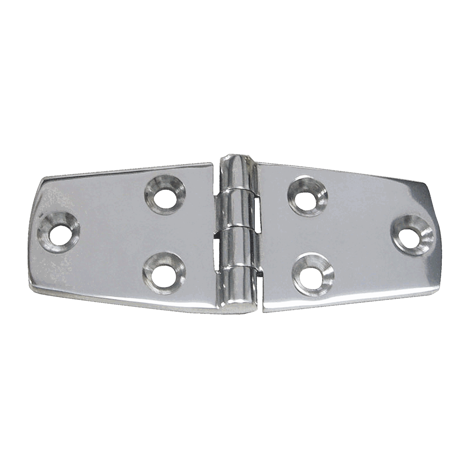 Scharnier 6 Bohrungen - Edelstahl rostfrei, 98 x 37 mm