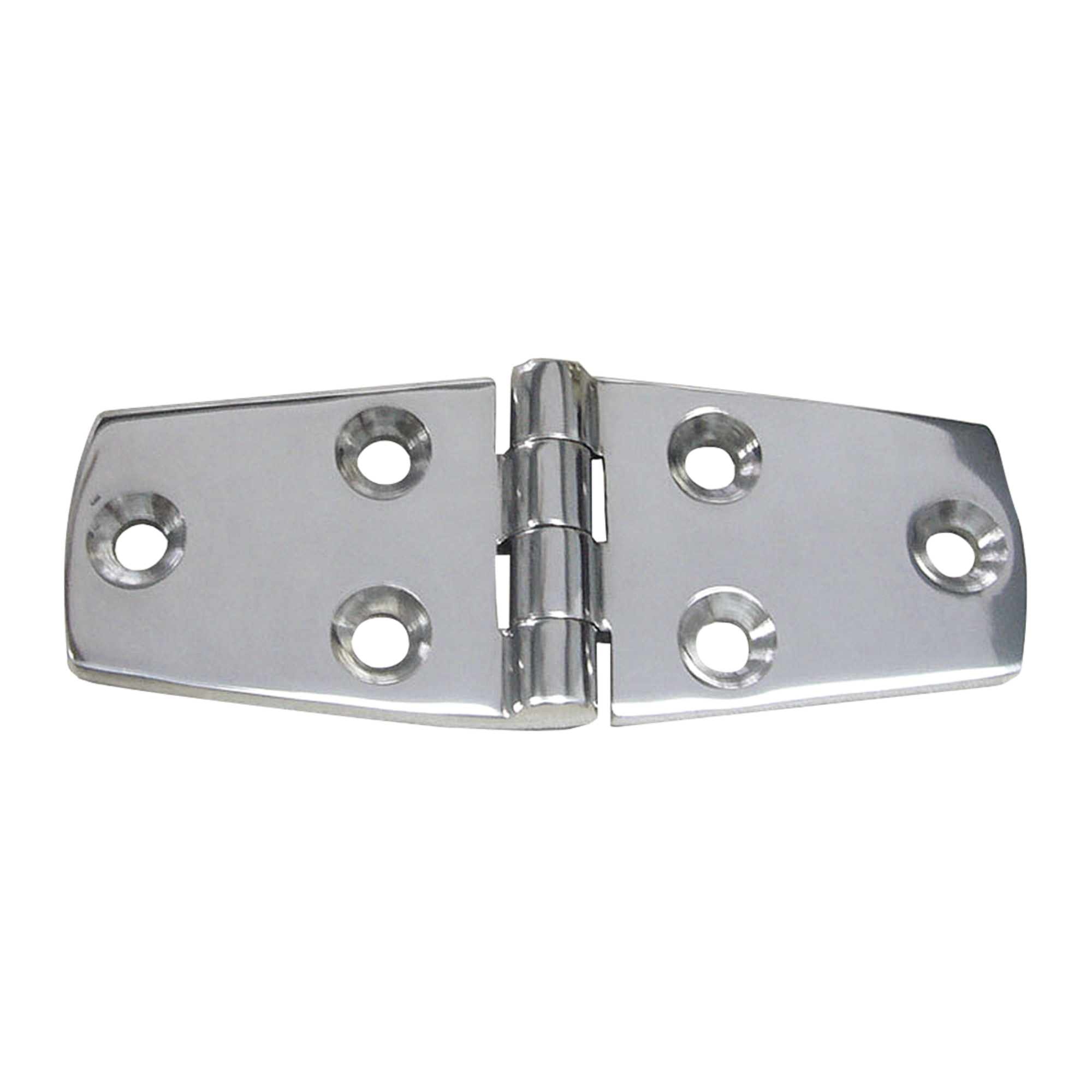 Scharnier 6 Bohrungen - Edelstahl rostfrei, 98 x 37 mm