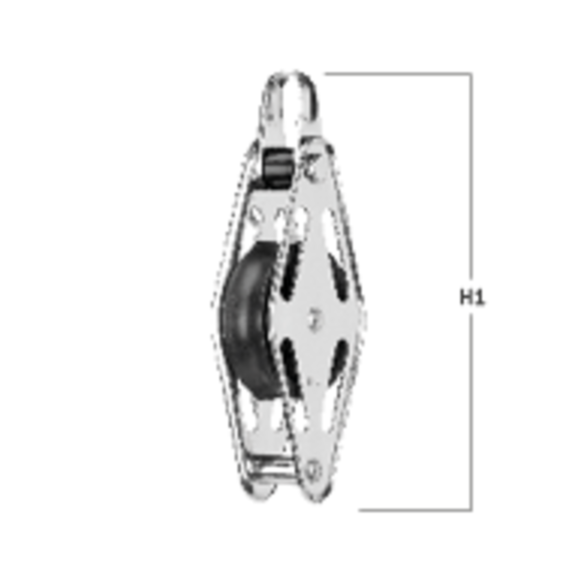 Gleitlager-Block 12 mm - 1 Rolle, Bügel, Hundsfott