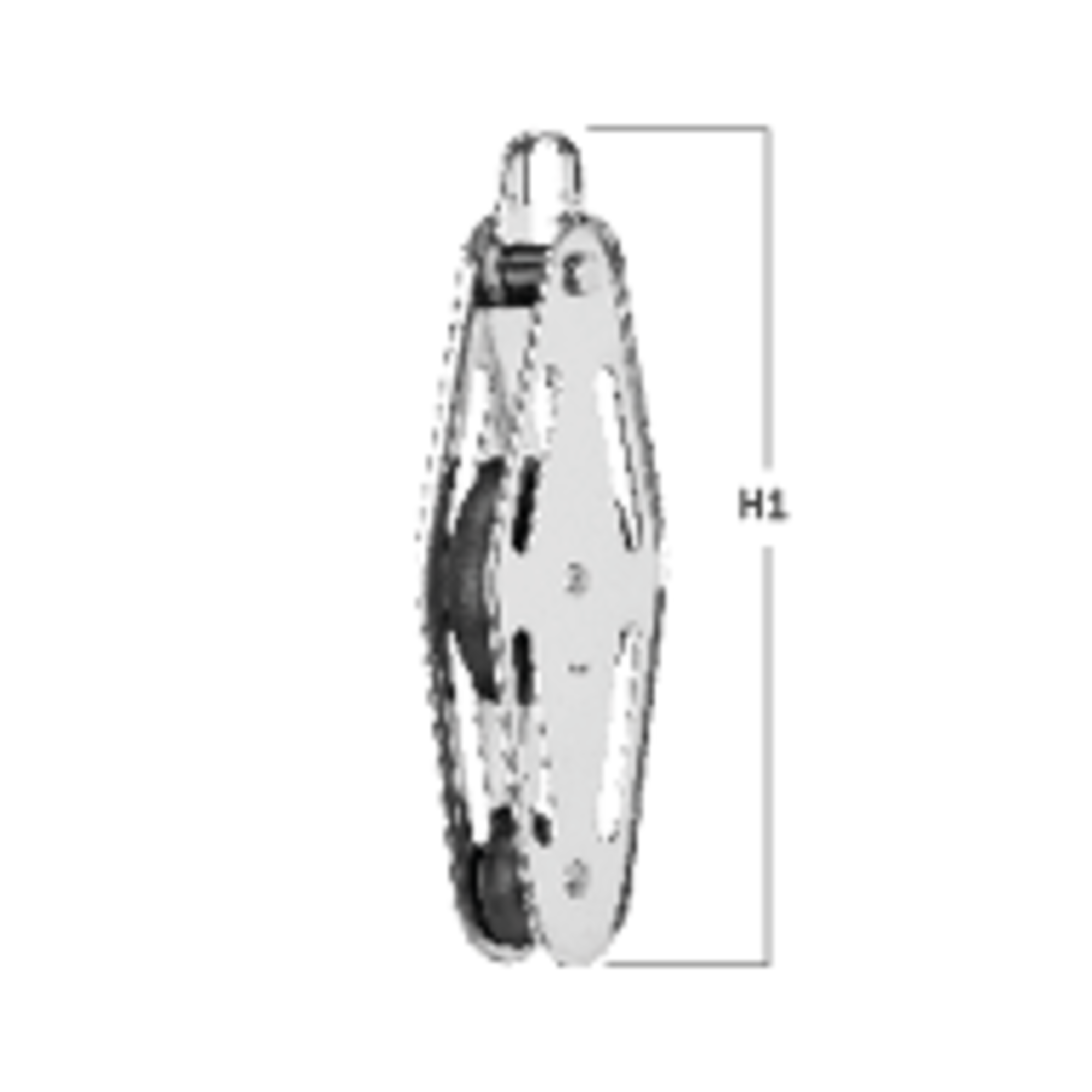 Violinblock Gleitlager 12 mm - 2 Rollen, Bügel