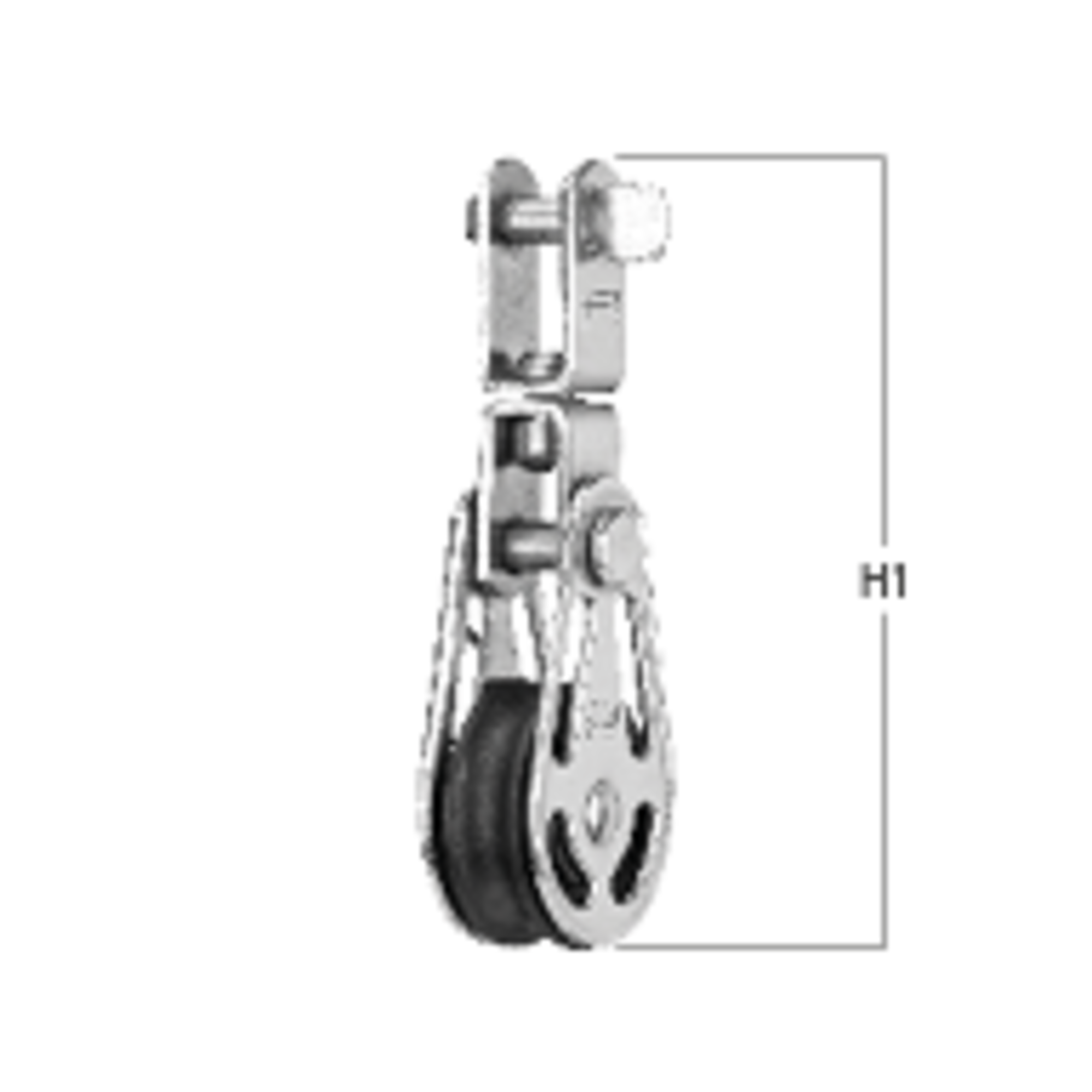 Gleitlager-Block 6 mm - 1 Rolle, Wirbel