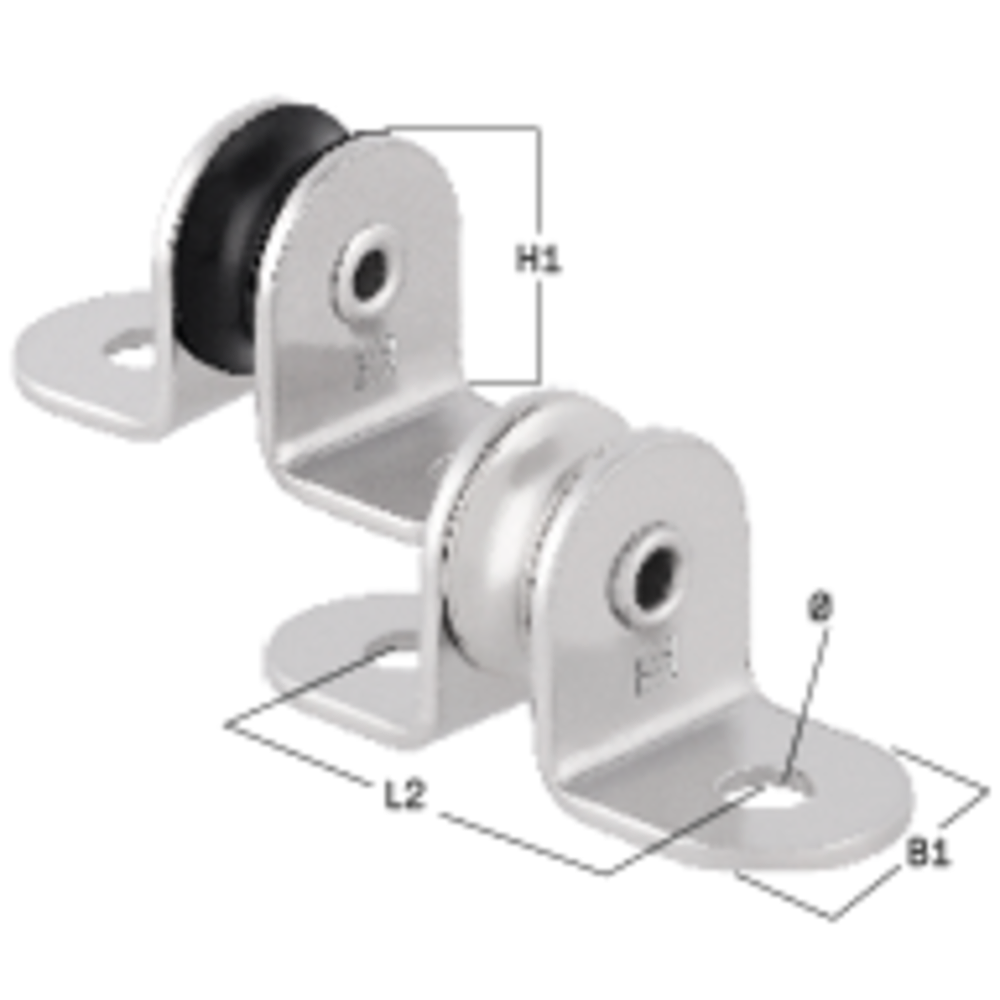 Mini-Stehblock mit Kunststoffrolle 6 mm