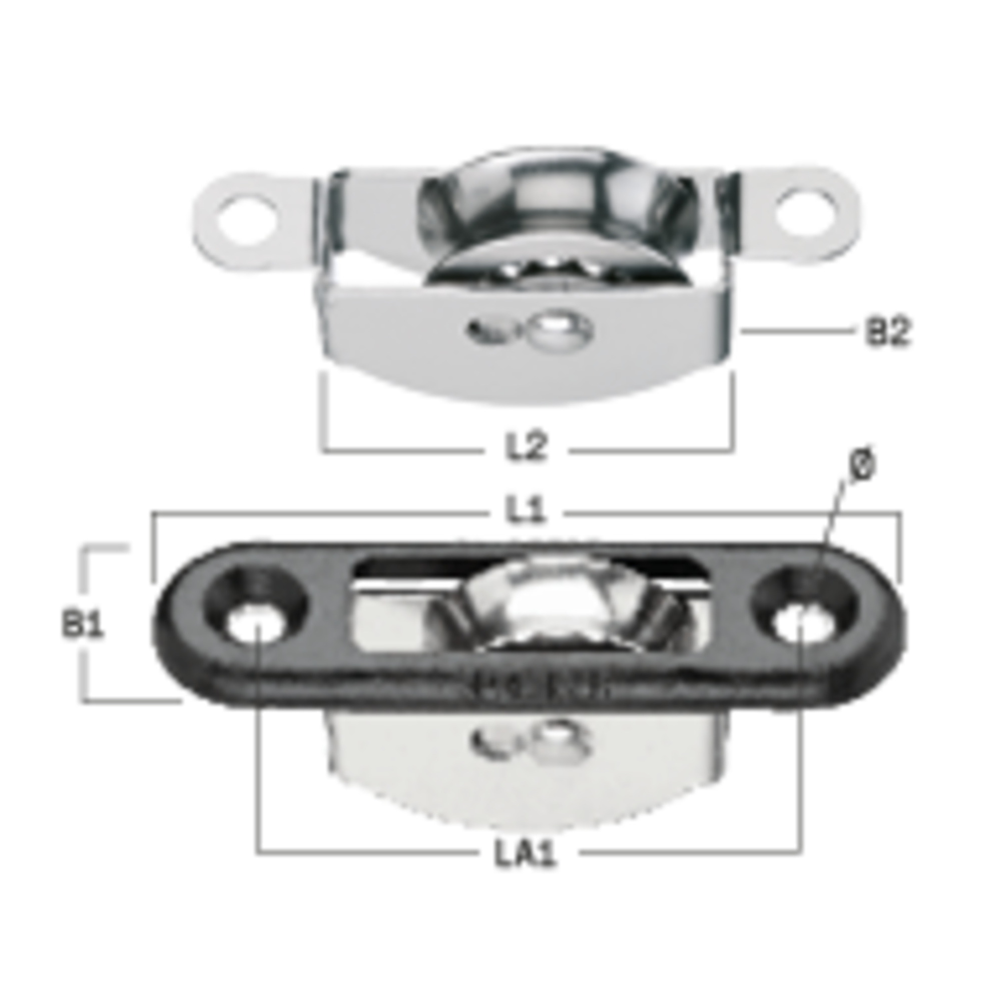 Einlassblock Kugellager 8 mm - 1 Rolle