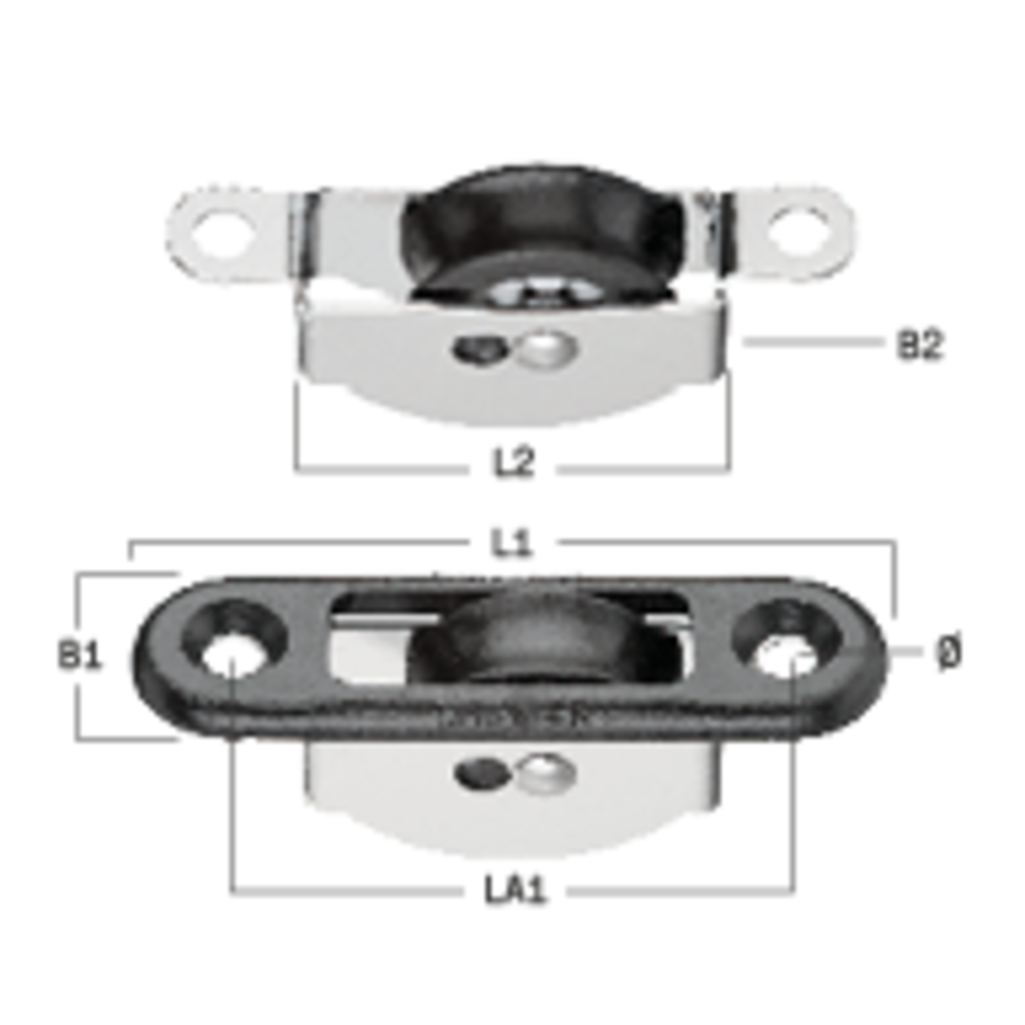 Einlassblock Kugellager 8 mm - 1 Rolle