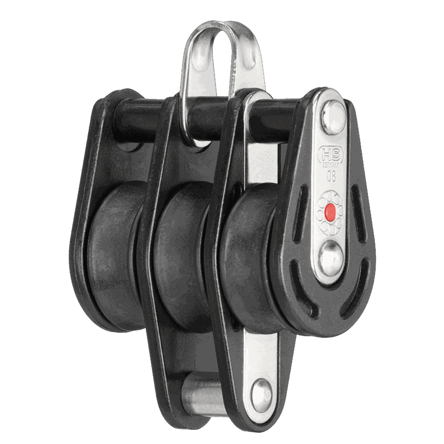 Kugellager-Block 8 mm - 3 Rollen, Hundsfott, Bügel