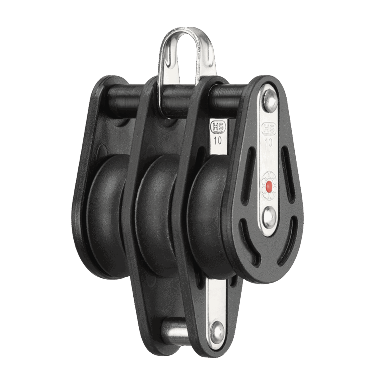 Kugellager-Block 10 mm - 3 Rollen, Hundsfott, Bügel