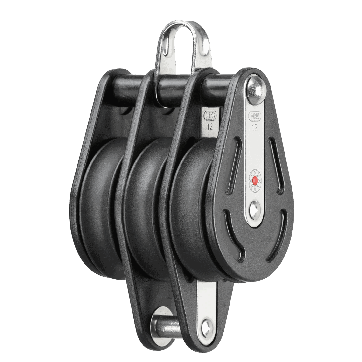 Kugellager-Block 12 mm - 3 Rollen, Bügel, Hundsfott