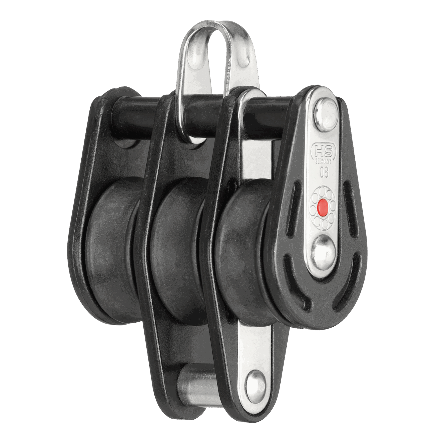 Kugellager-Block 8 mm - 3 Rollen, Hundsfott, Wirbel