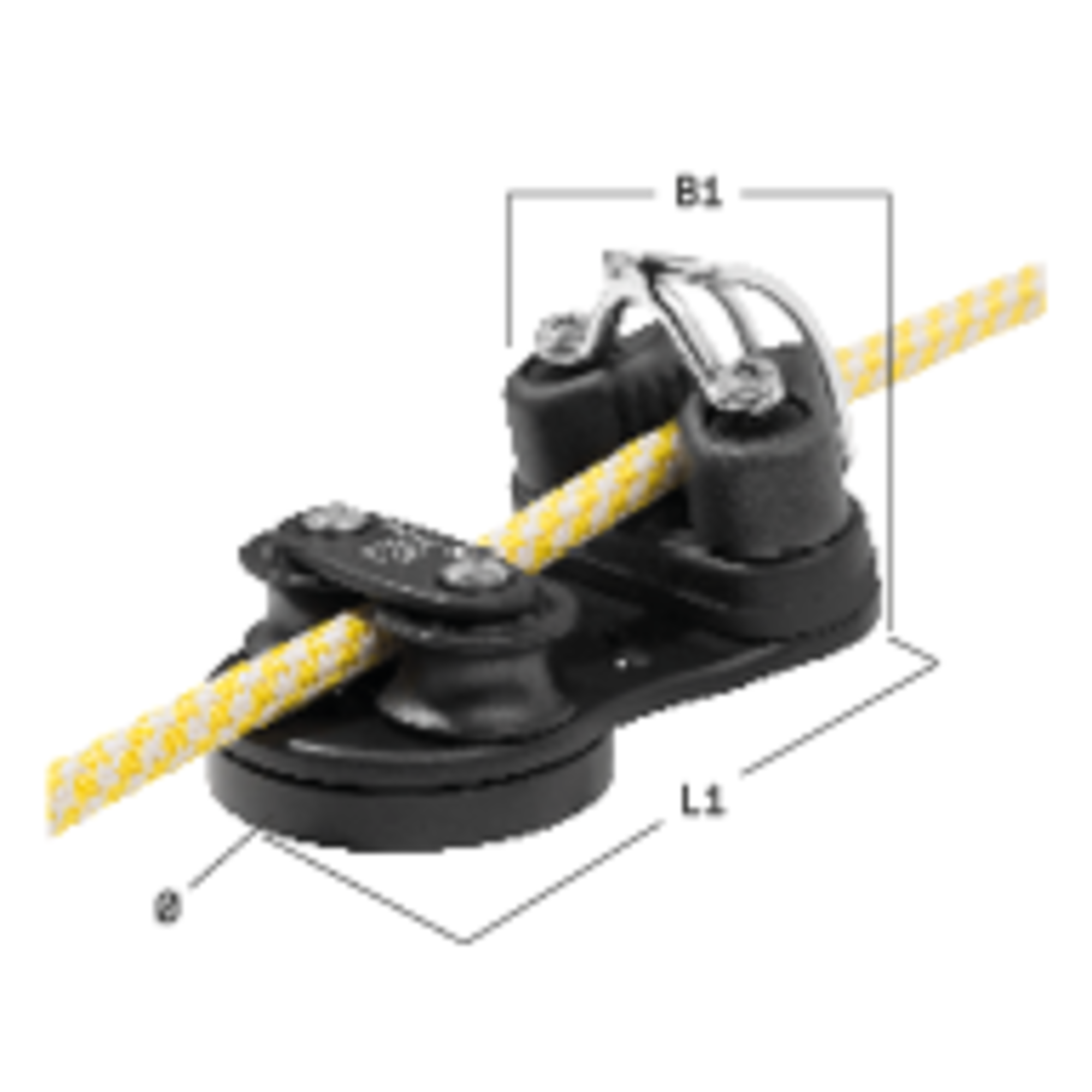 Kugellager Basis 10 mm - mit Schotklemme, Befestigung mit 3x M5 Senkkopfschrauben