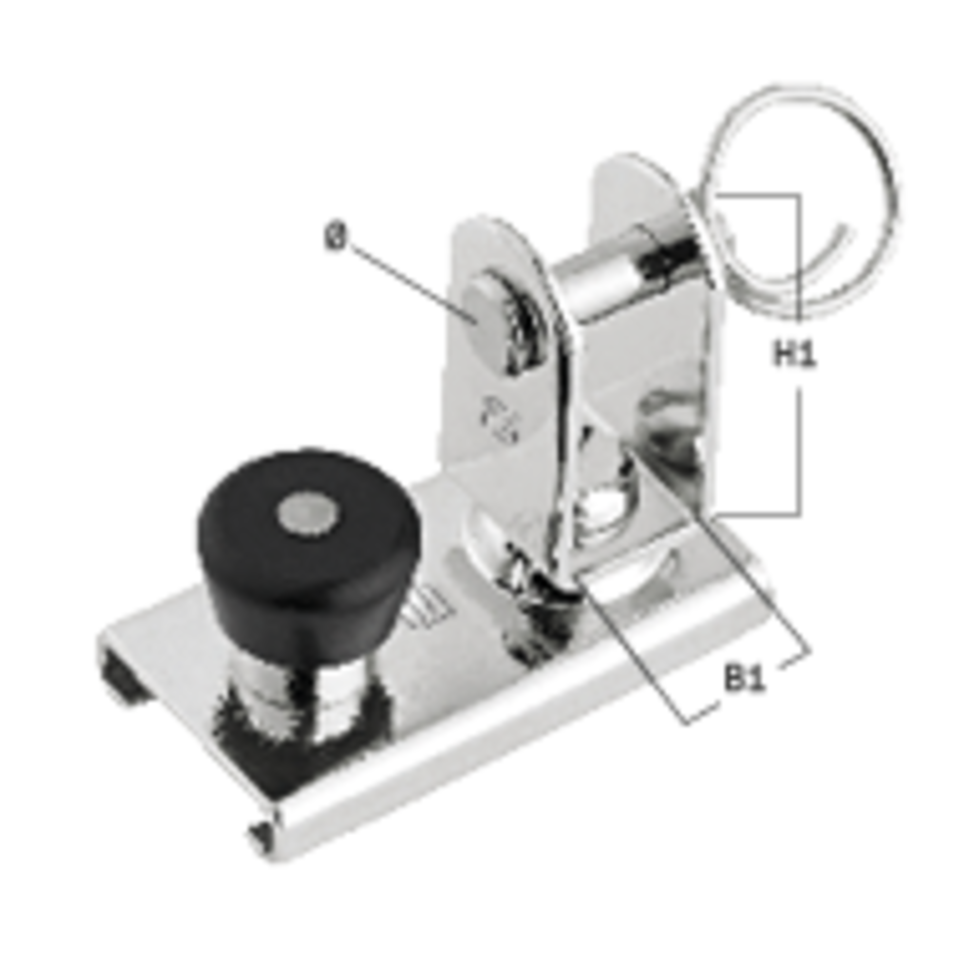 Schlitten  für Schiene 20 x 3 mm - U-Wirbel