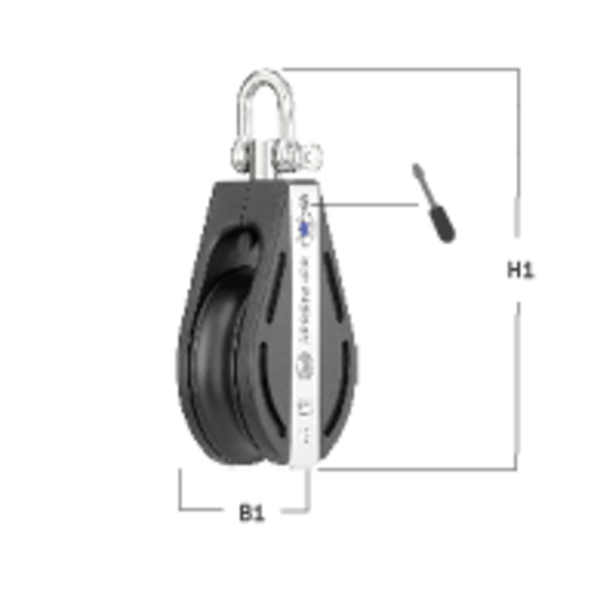 S-Block Gleitlager 12 mm - 1 Rolle, Wirbel