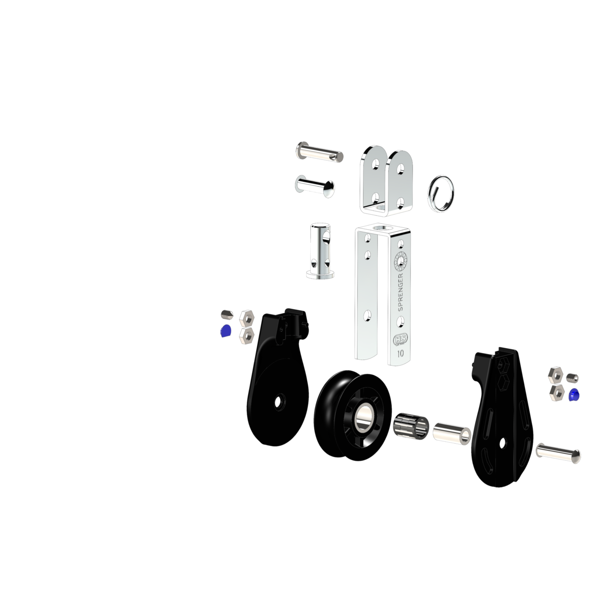 S-Block Nadellager 10 mm - 1 Rolle, U-Wirbel