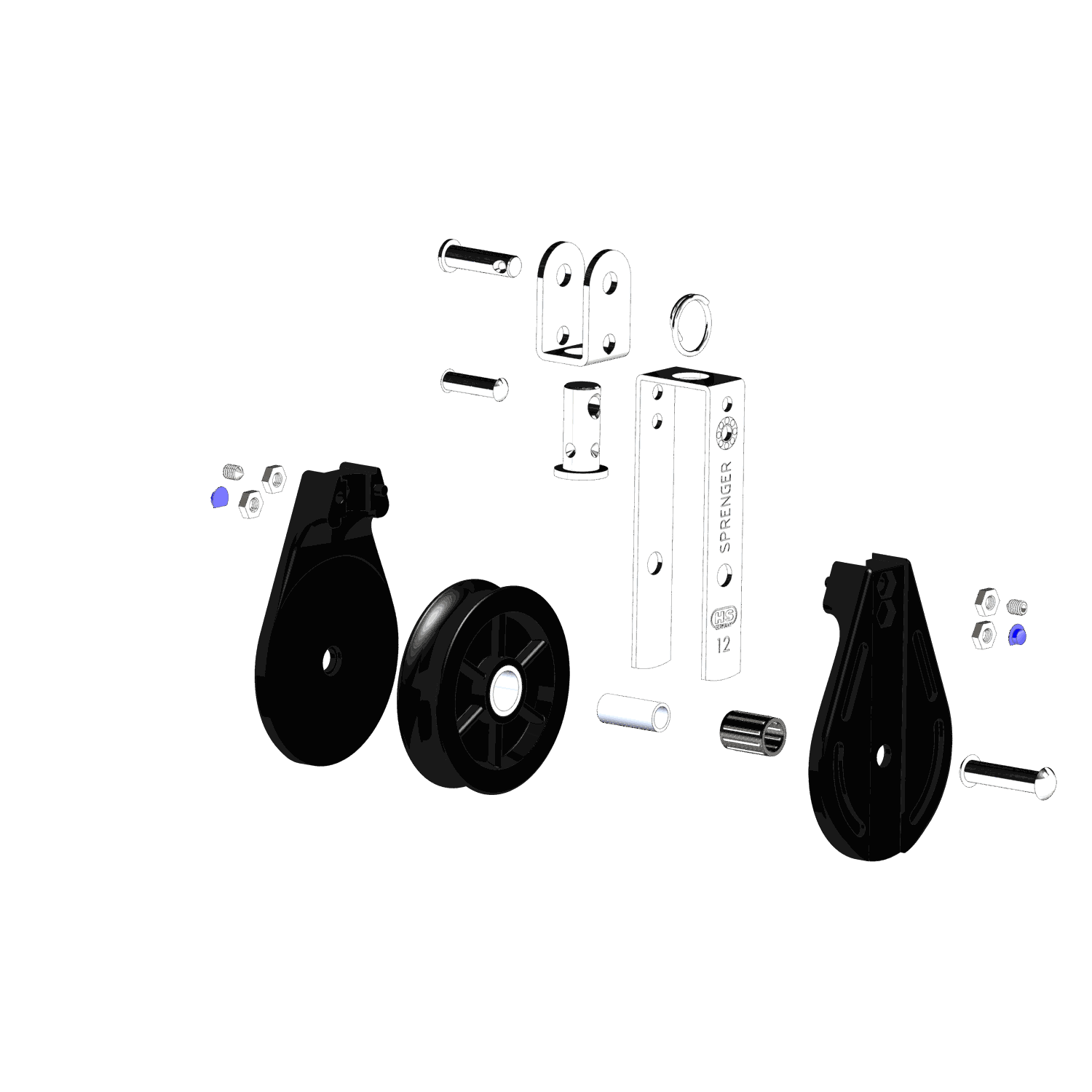 S-Block Nadellager 12 mm - 1 Rolle, U-Wirbel