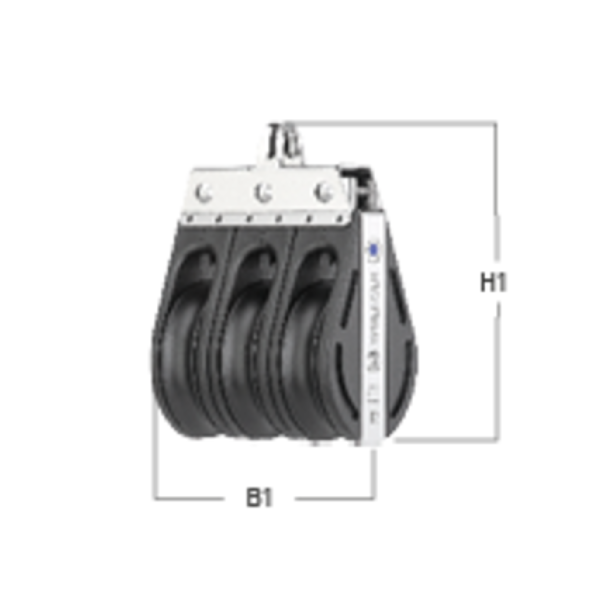 S-Block Gleitlager 10 mm - 3 Rollen, Bügel