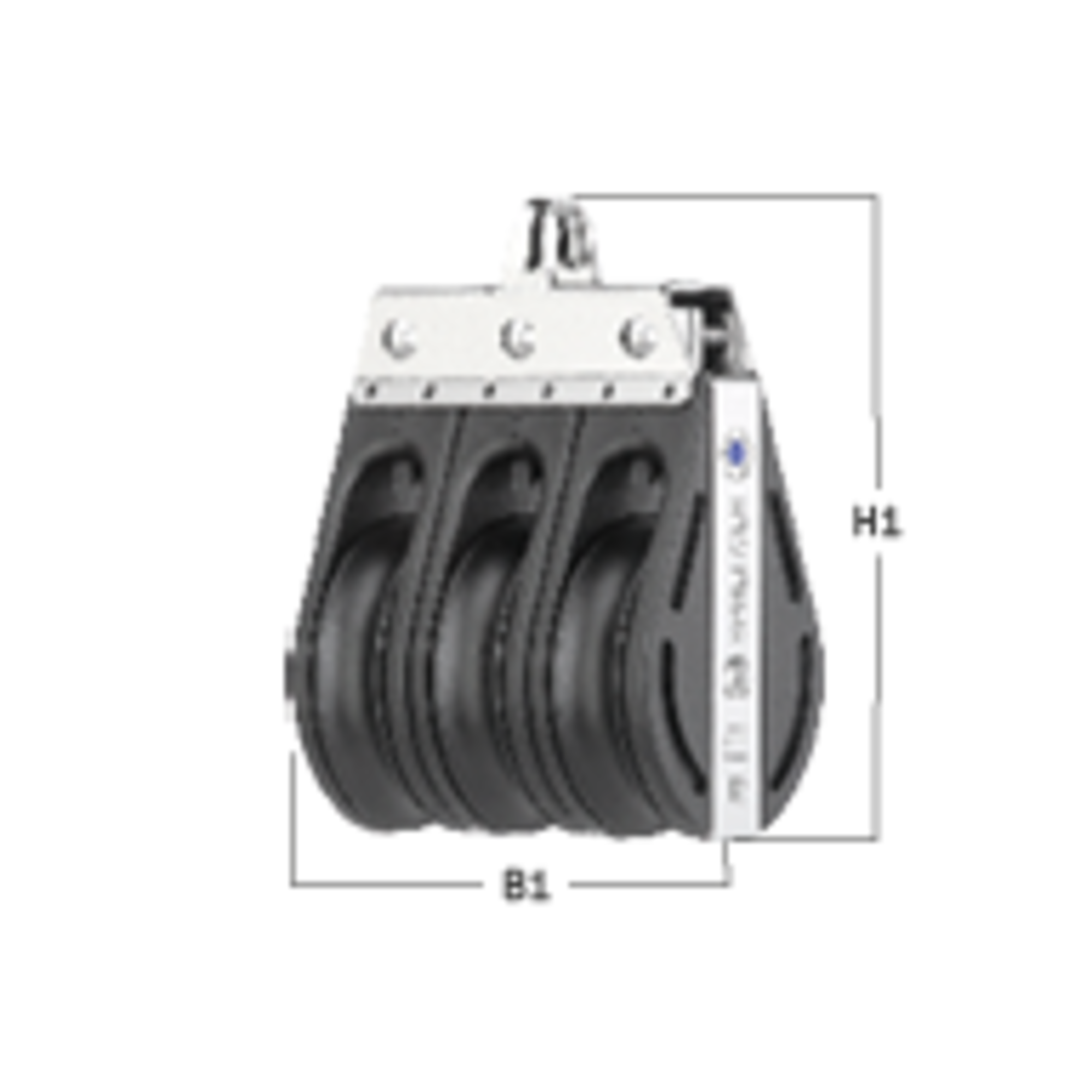 S-Block Gleitlager 12 mm - 3 Rollen, Bügel