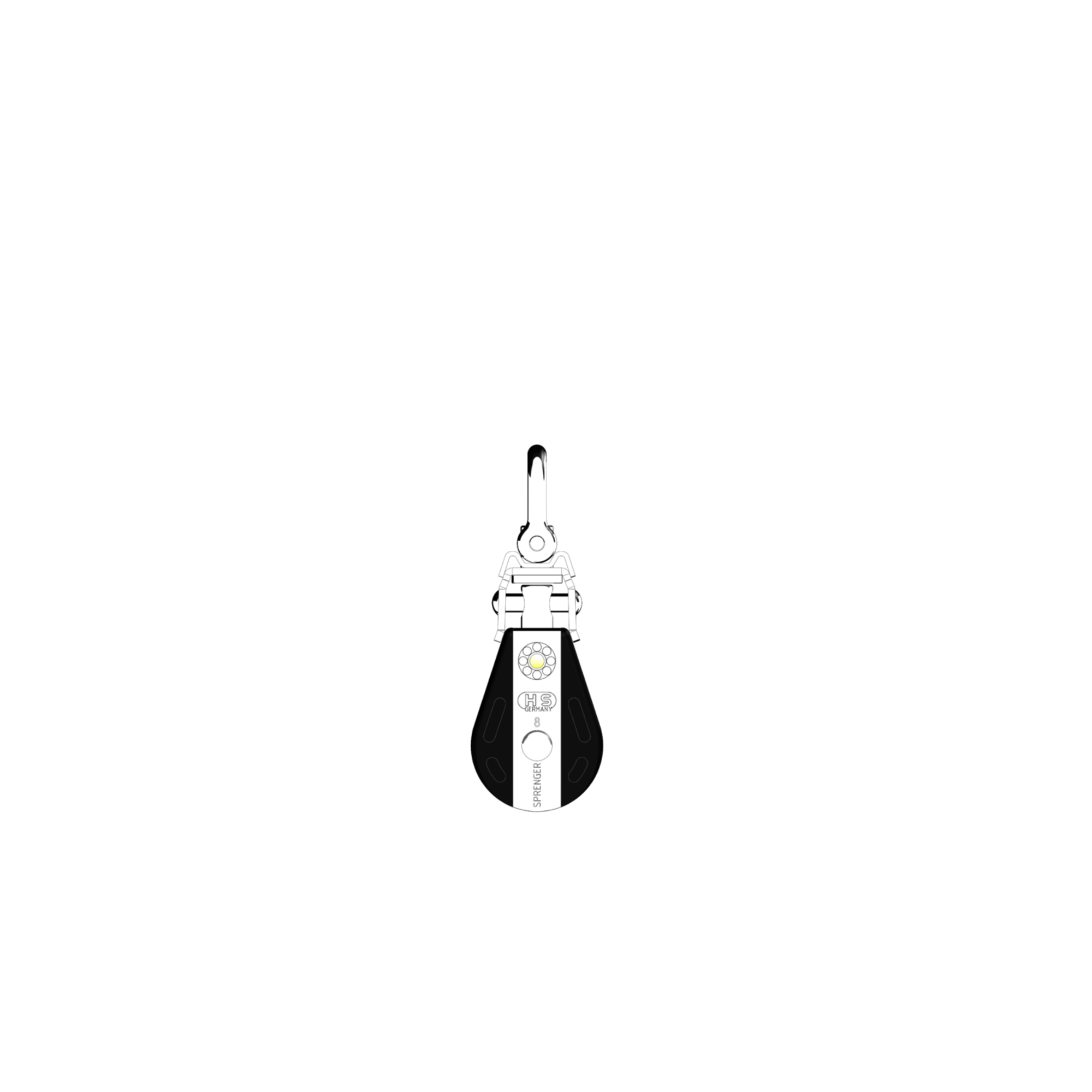 S-Block Gleitlager 8 mm - 3 Rollen, Arretierset