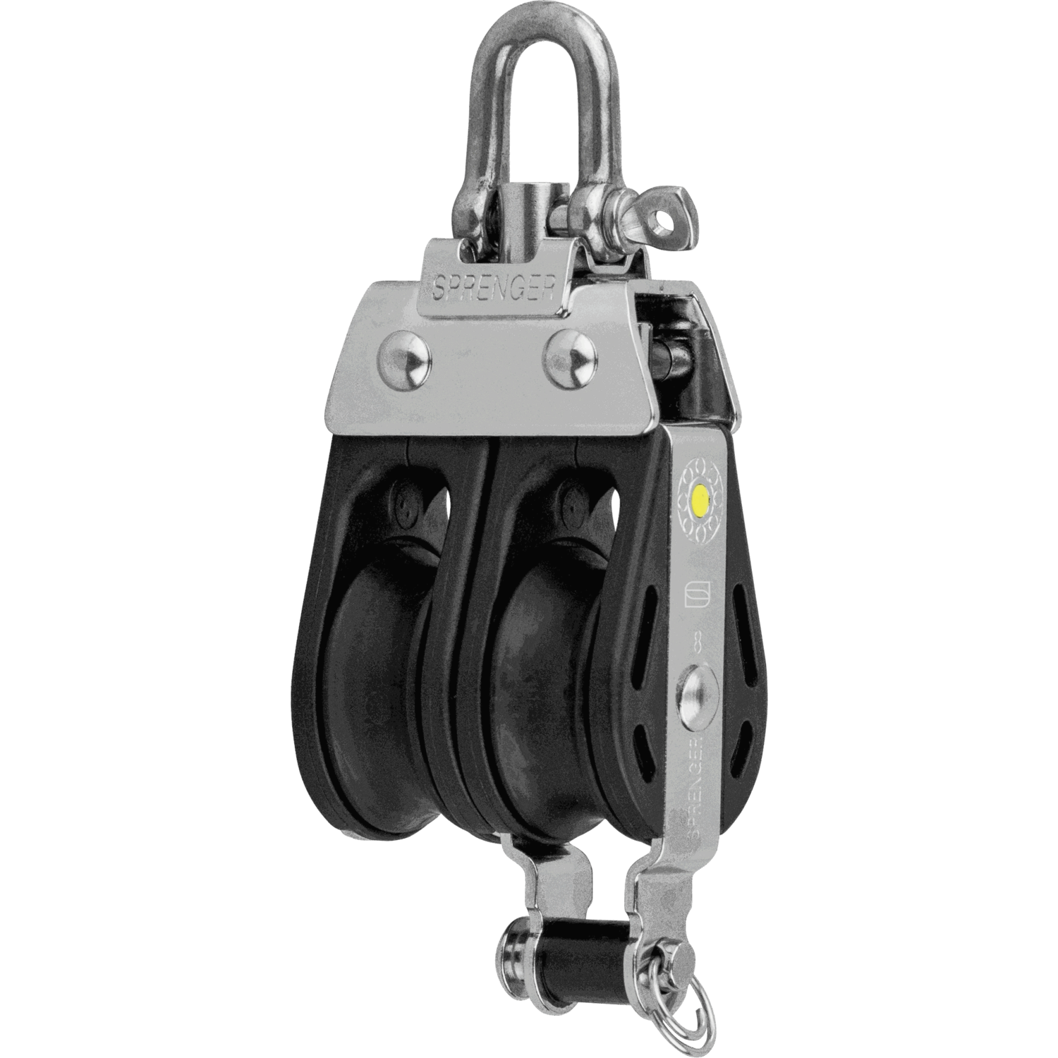 S-Block Gleitlager 8 mm - 2 Rollen, Arretierset, Hundsfott