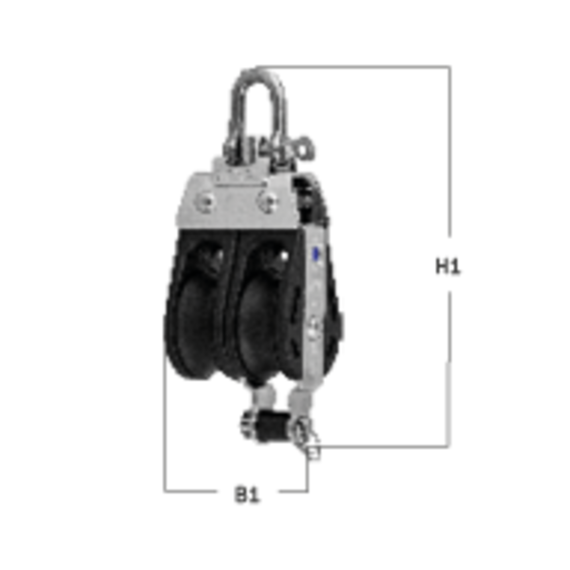 S-Block Gleitlager 8 mm - 2 Rollen, Arretierset, Hundsfott