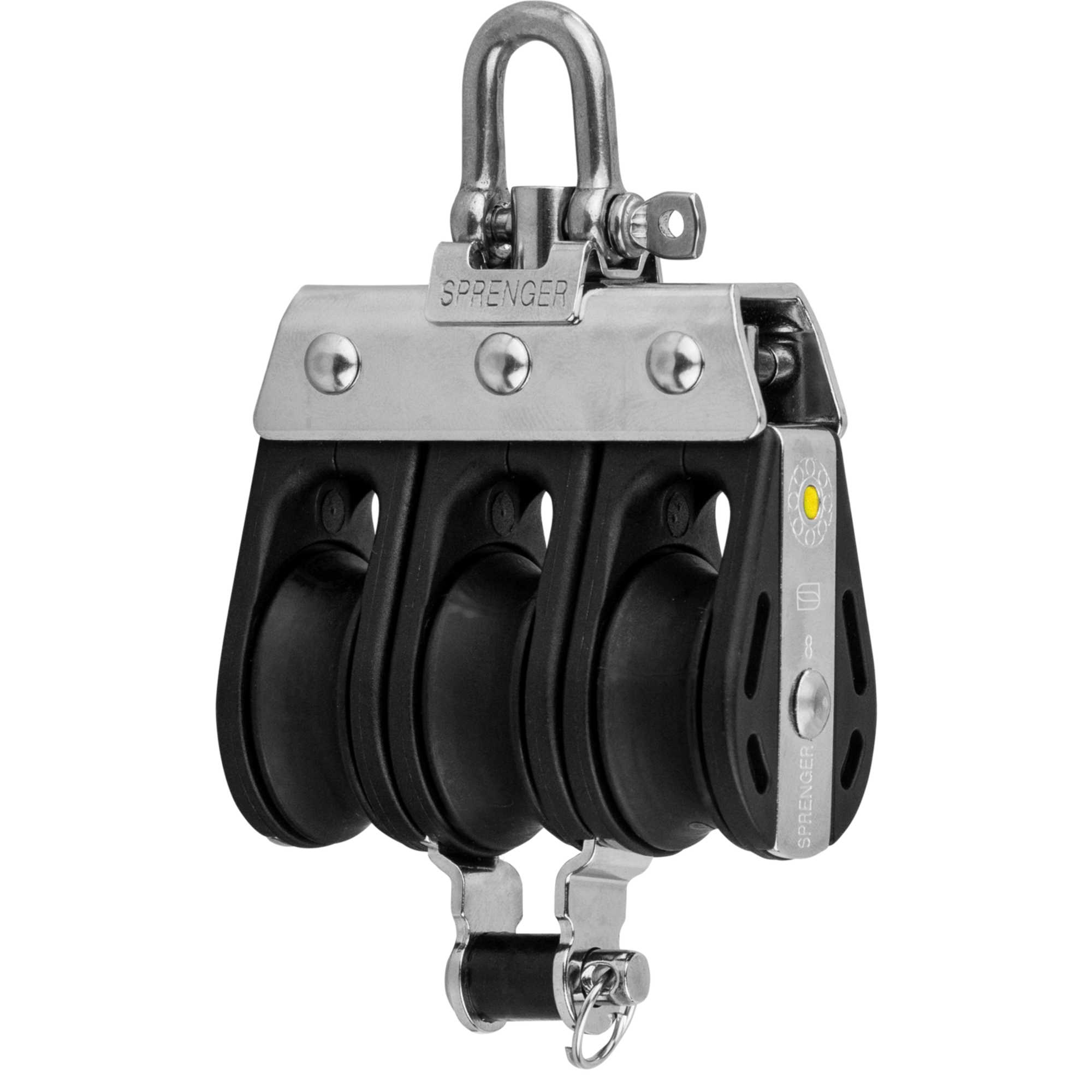 S-Block Gleitlager 8 mm - 3 Rollen, Arretierset, Hundsfott