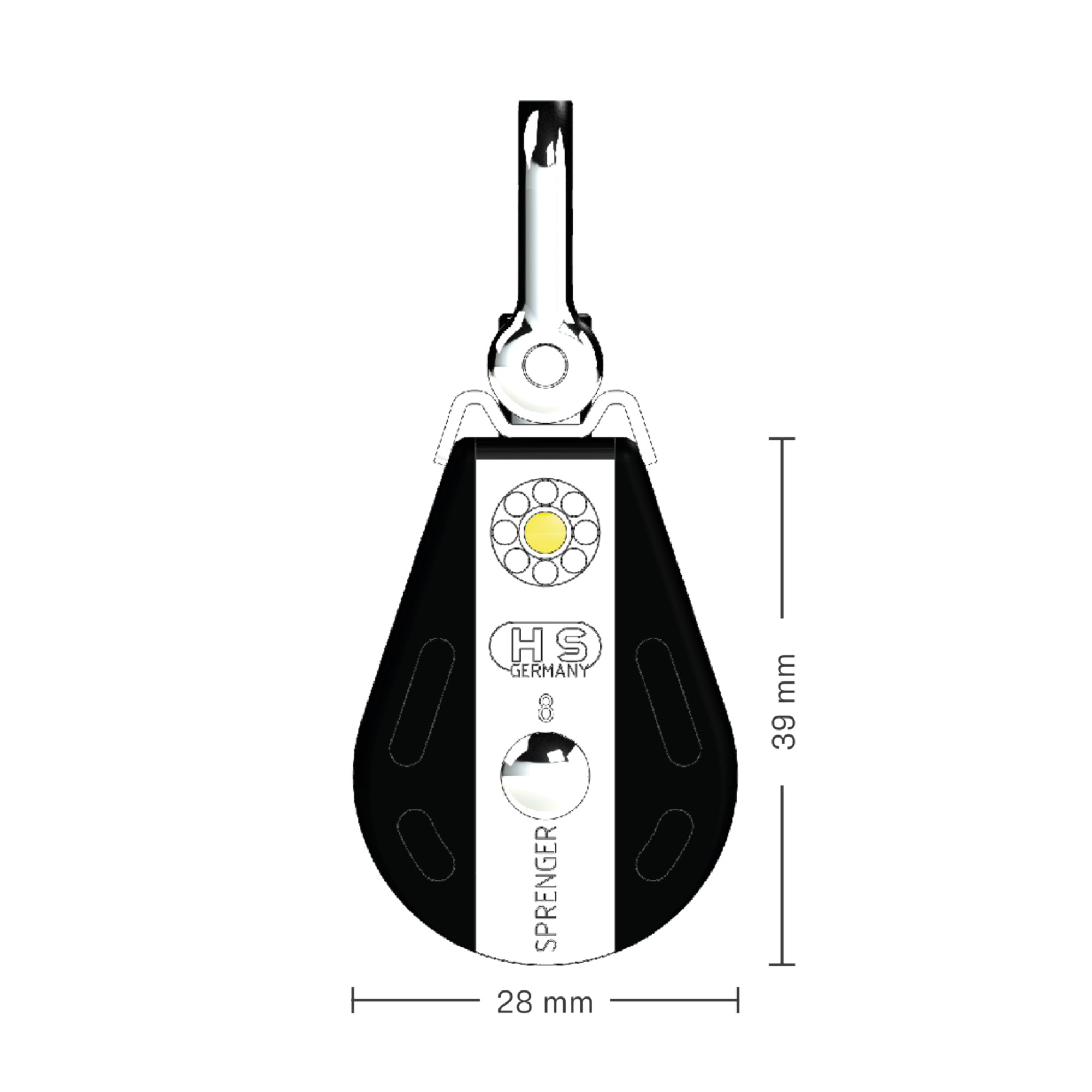 S-Block Gleitlager 8 mm - 1 Rolle, Arretierset
