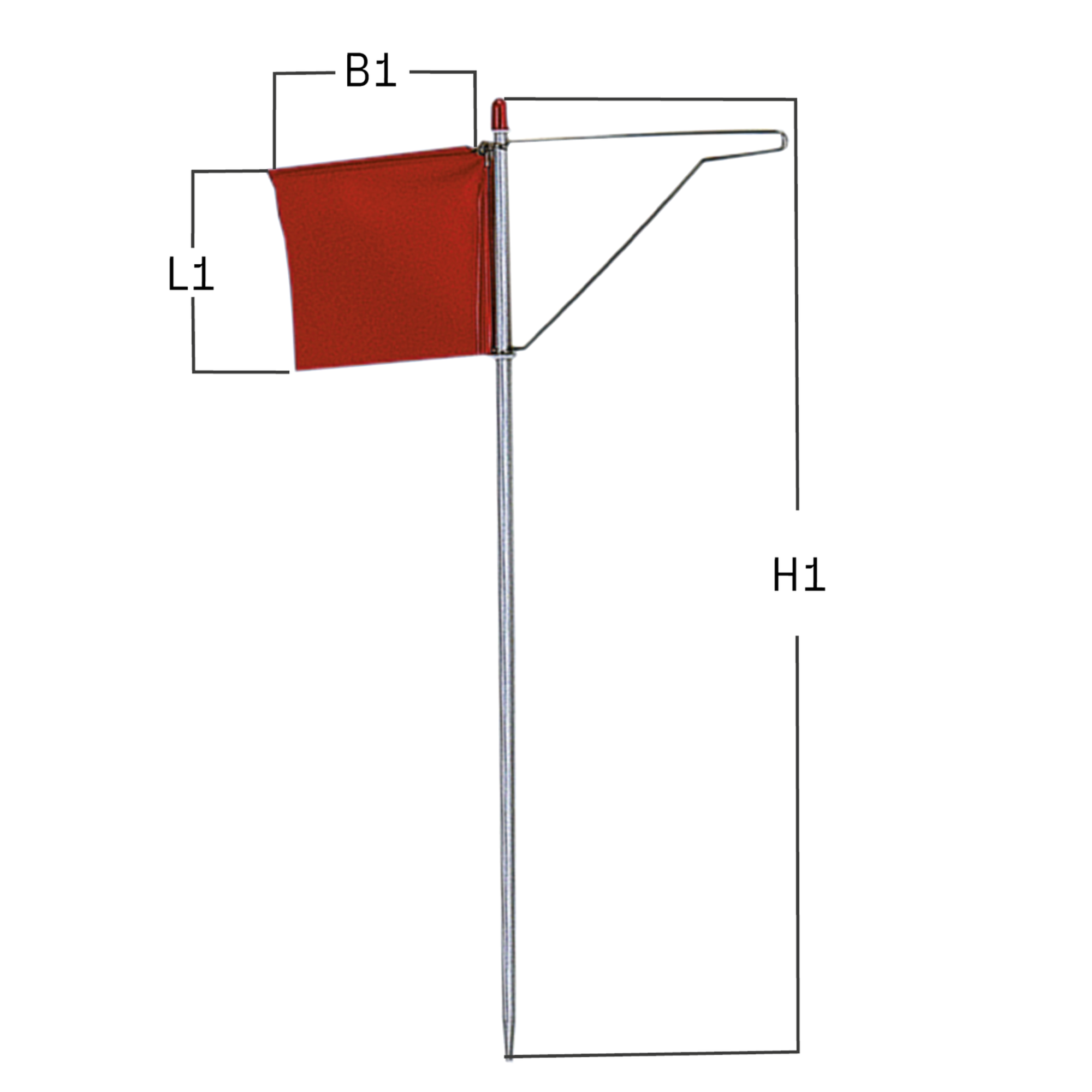 Verklicker für Optimist - 75 x 130 x 390 mm