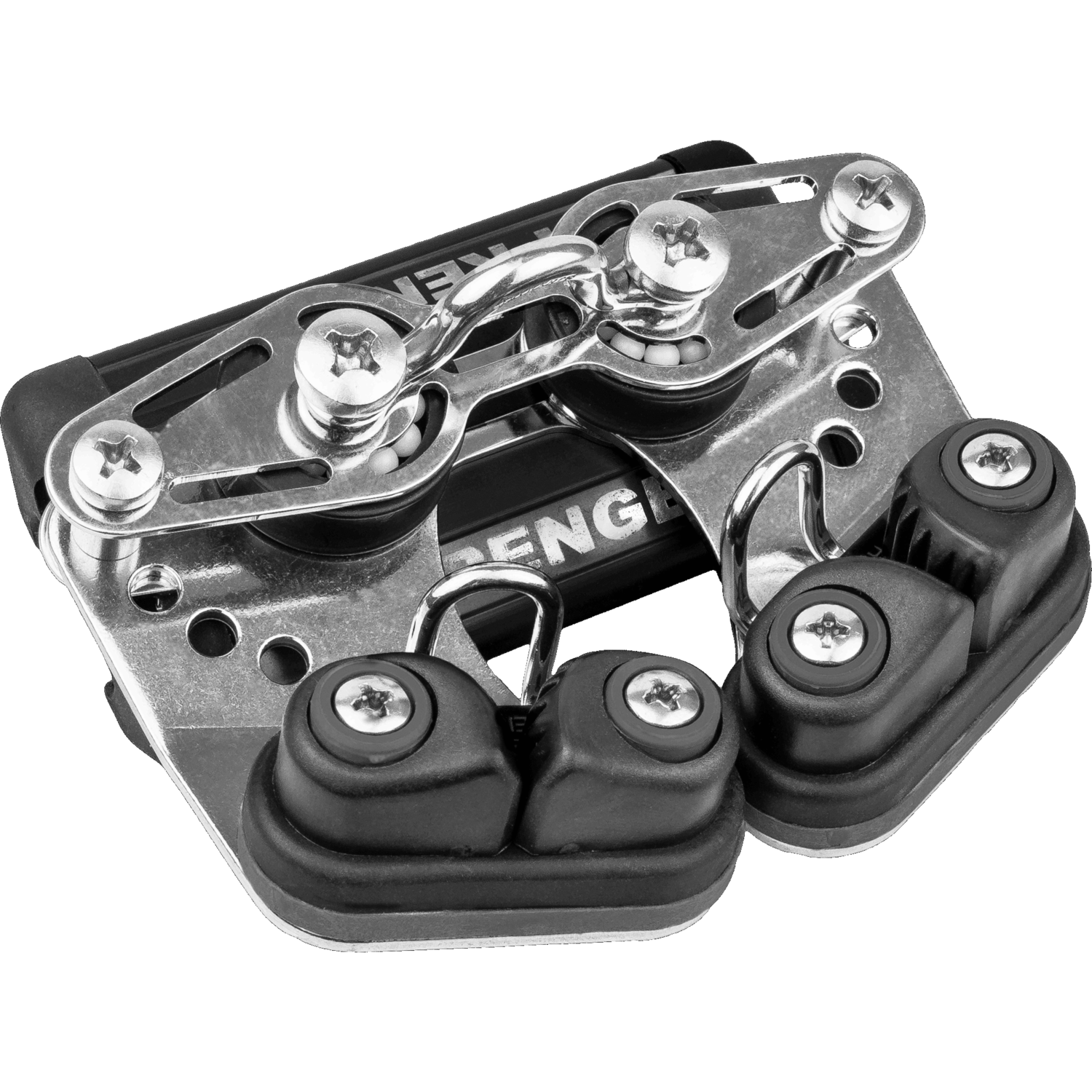 Traveller Boat Runner L - Bügel, Liegeblock (8 mm), 2 Schotklemmen, Parkschiene