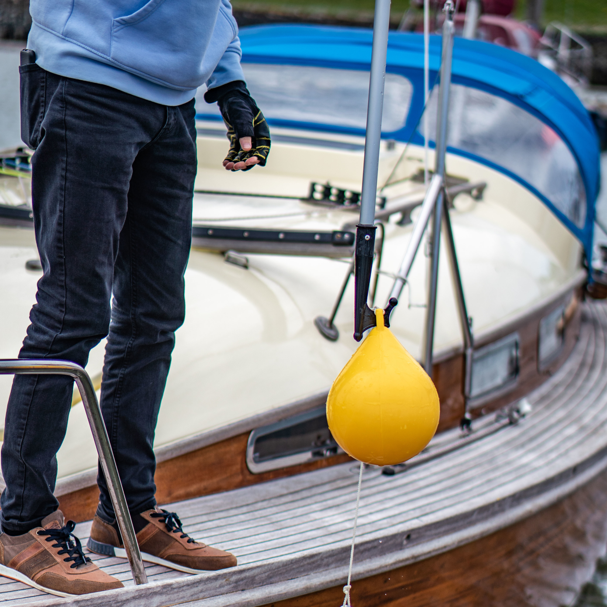 Bootshaken - mit Arretierung, 120 - 220 cm