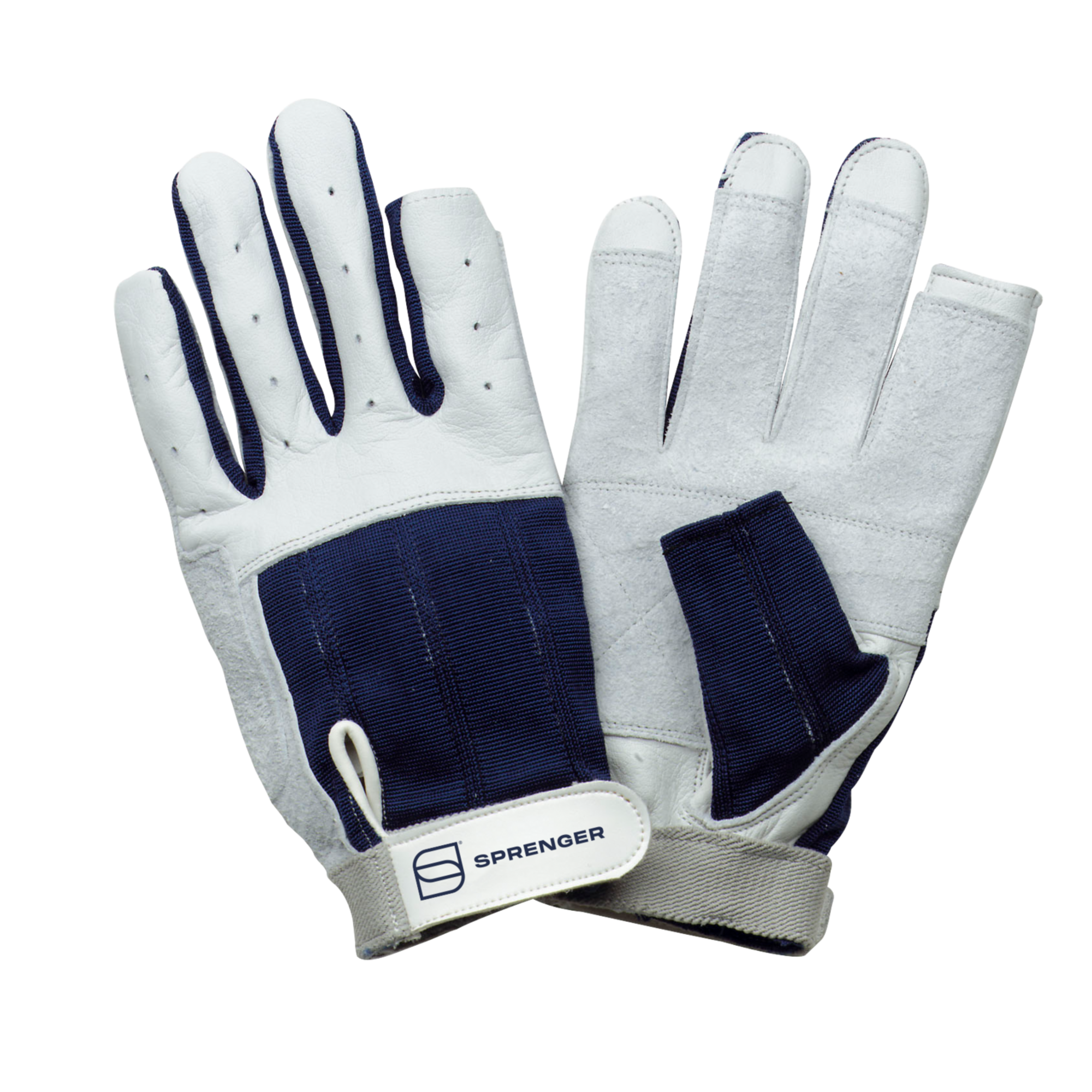Segelhandschuhe - Kalbsleder, Daumen und Zeigefinger ohne Kuppen